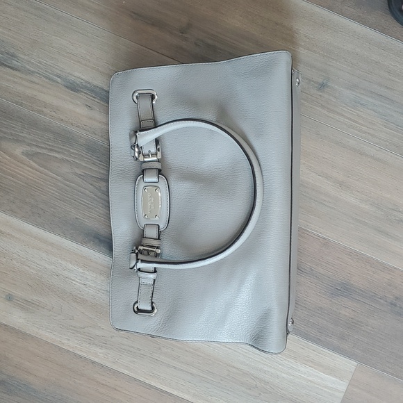 Michael Kors Pearl Gray Hamilton Large East West Tote 38S6XHMT3L - Picture 1 of 8
